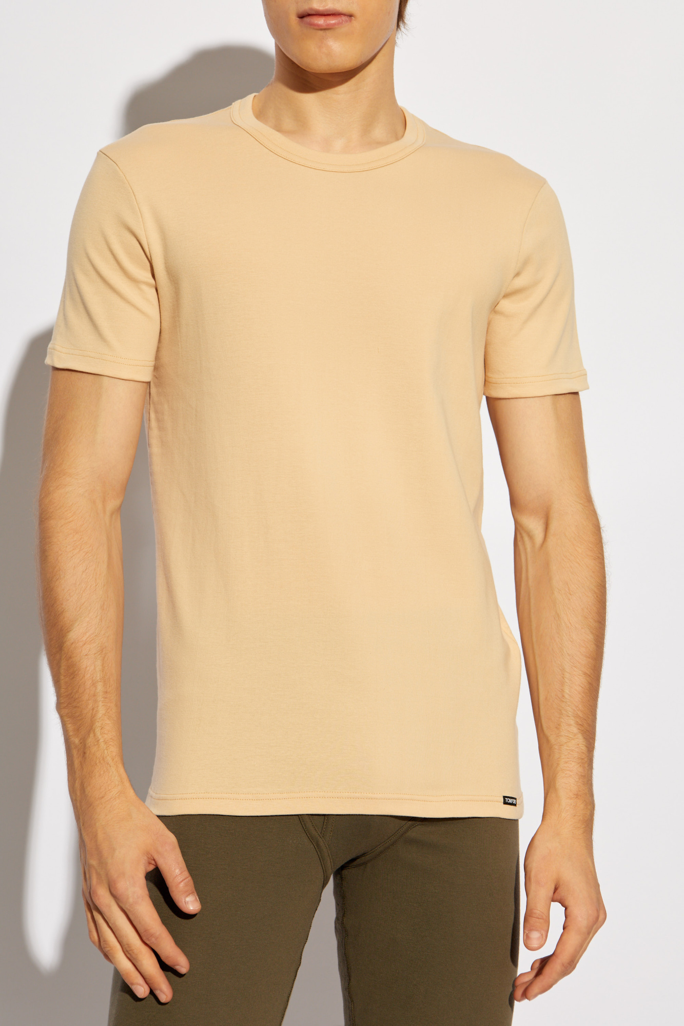 Tシャツ・カットソー TOM FORD Silk t-shirt Yellow TSJ383FAX835 Tom Ford Silk T-Shirt - Yellow - Women | TSJ383FAX835FG324